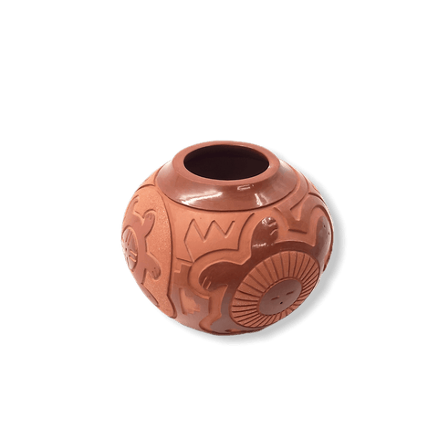 Image of Medium Turtle Carved Pot by Sue Tapia San Juan & Laguna