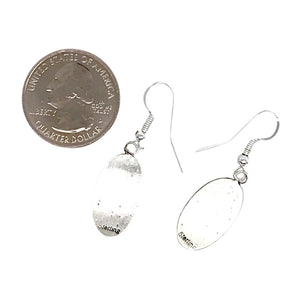 Native American Earrings - Navajo Stamped Bear Paw Sterling Silver Dangle Earrings
