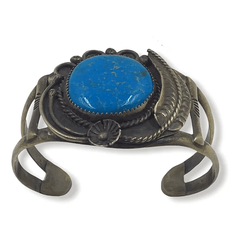Image of Sold Navajo Kingman Turquoise Pawn Bracelet - Native American