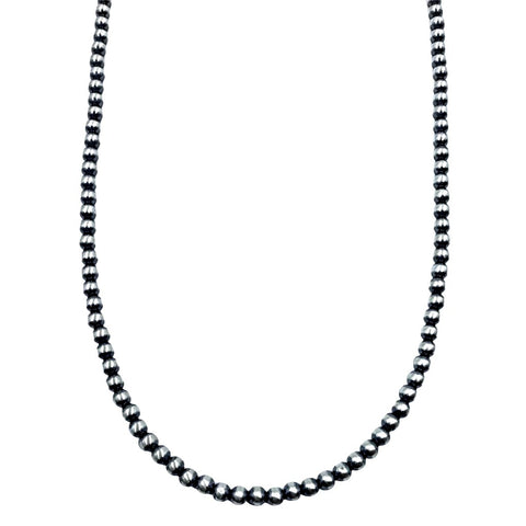 Image of Native American Necklaces & Pendants - 18 Inch Navajo Pearls Necklace - 4mm Beads- Native American