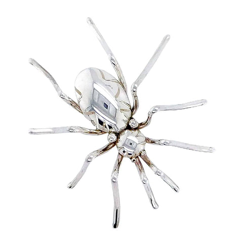 Image of Native American Necklaces & Pendants - Large Navajo Sterling Silver Spider Pin - Emily Spencer