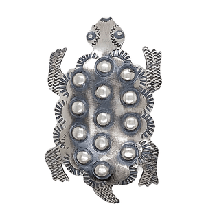 Native American Necklaces & Pendants - Navajo Horned Toad Sterling Silver Pin - Tim Yazzie Brooch