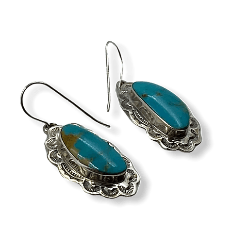 Image of Navajo Turquoise Mountain Hook Earrings - Native American