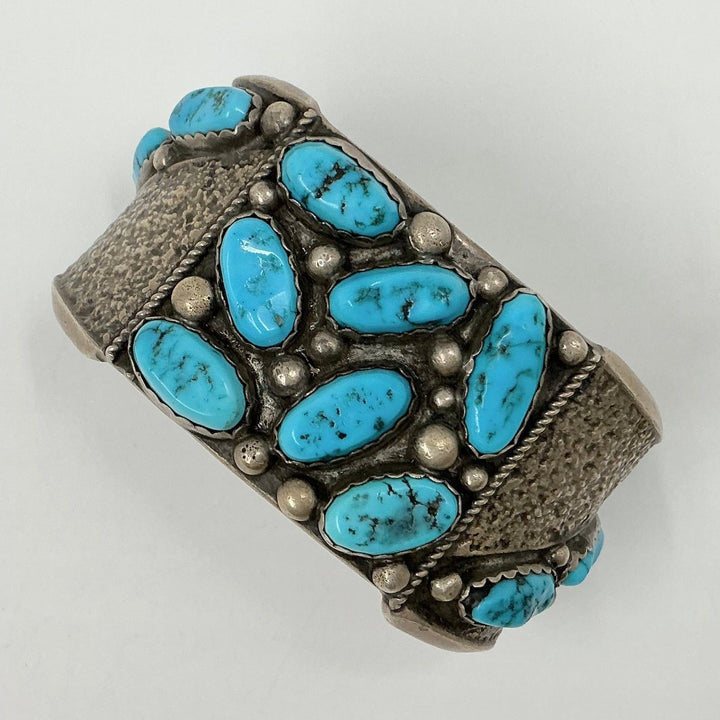 Vintage Navajo Multi-Stone Sleeping Beauty Turquoise Cuff Bracelet