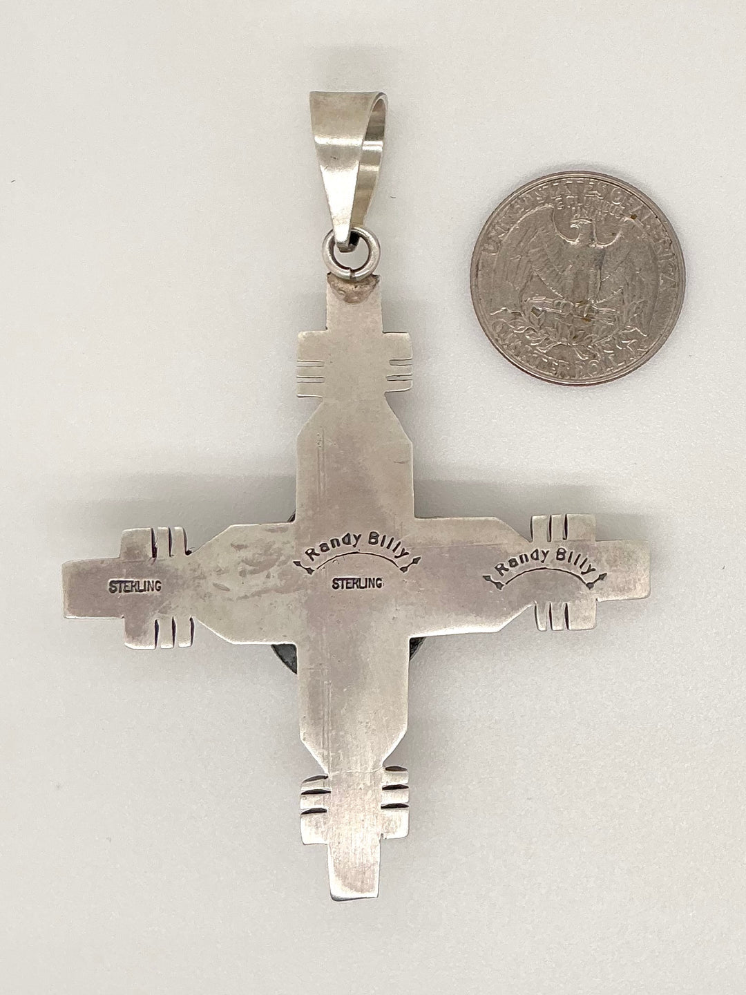 Navajo Golden Hills Turquoise Zia Symbol Pendant