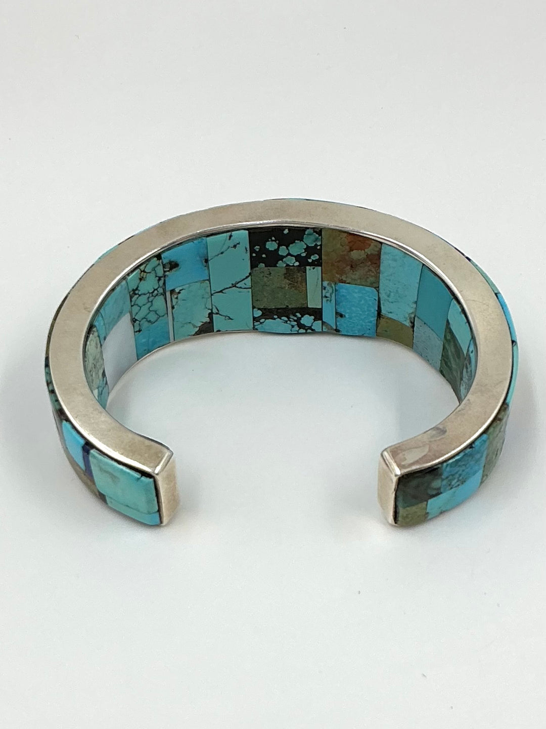 Navajo Multi Stone Variety Inlaid Kachina Cuff Bracelet