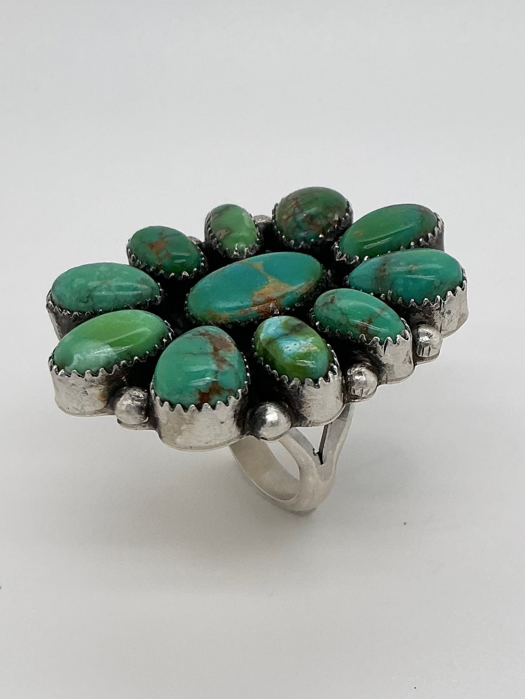 Navajo Sonoran Gold Flower Ring Adjustable