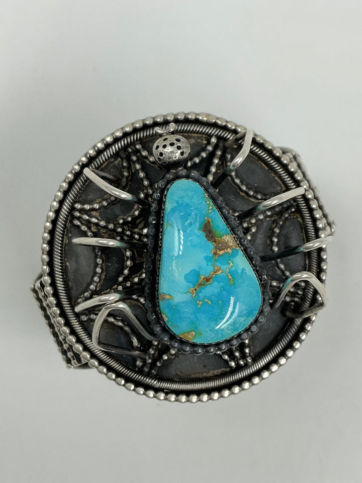 Vintage/Pawn Kingman Turquoise Spider Cuff Bracelet