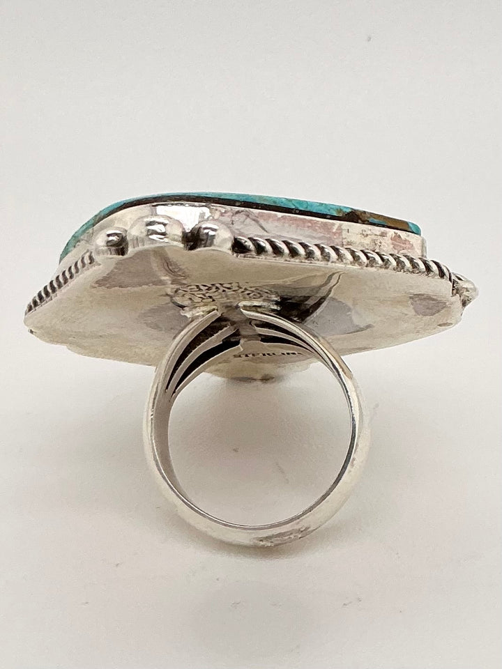 Kingman Turquoise Triangles Ring