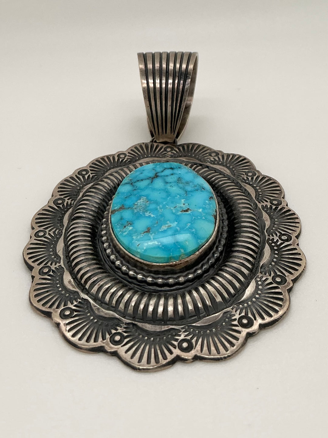 Pawn Navajo Kingman Turquoise Pendant