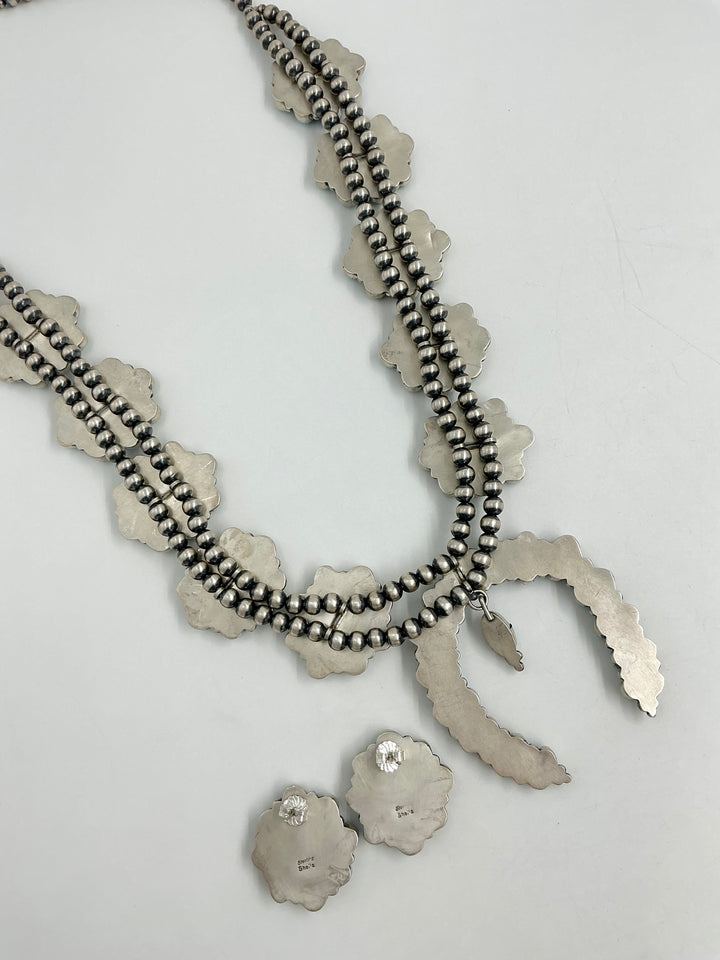 Navajo Sonoran Gold Turquoise Cluster Necklace