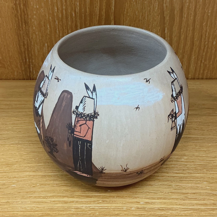 Small Navajo Ceremonial Dine Pot by Ida Sahmie