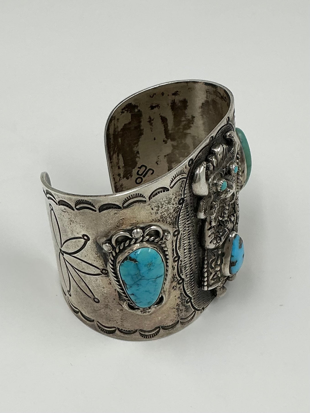 Vintage/Pawn Kingman Turquoise Kachina Cuff Bracelet