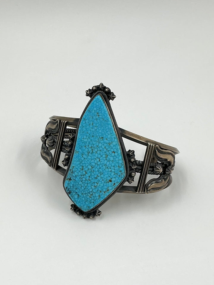 Vintage Spider Web Kingman Turquoise Cuff Bracelet