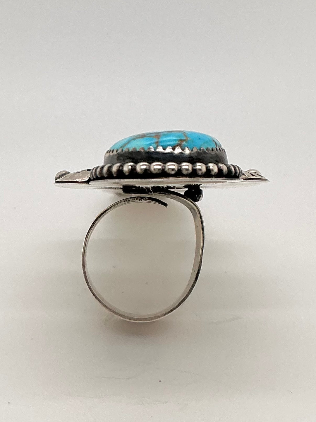 Navajo Sonoran Gold Turquoise Long Adjustable Ring