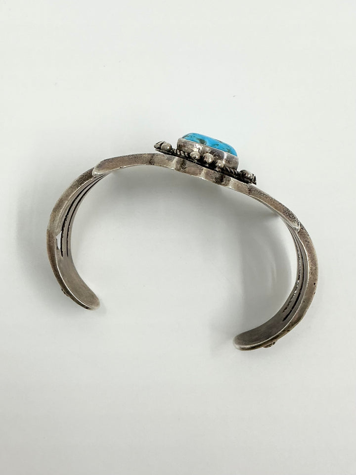 Vintage Spiderweb Kingman Turquoise Cuff Bracelet