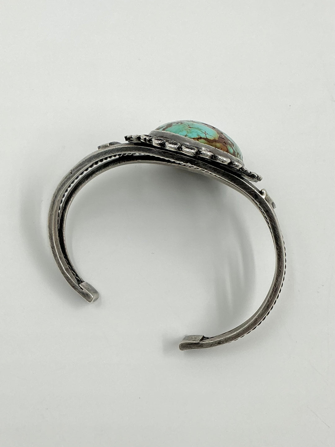 Vintage Royston Turquoise Oval Stone Cuff Bracelet