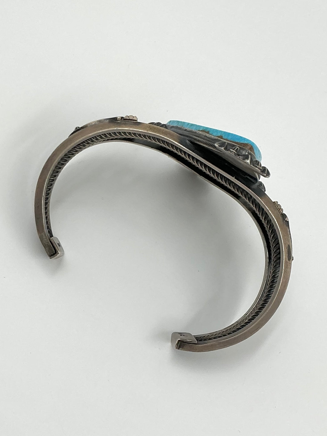 Vintage Spider Web Kingman Turquoise Cuff Bracelet