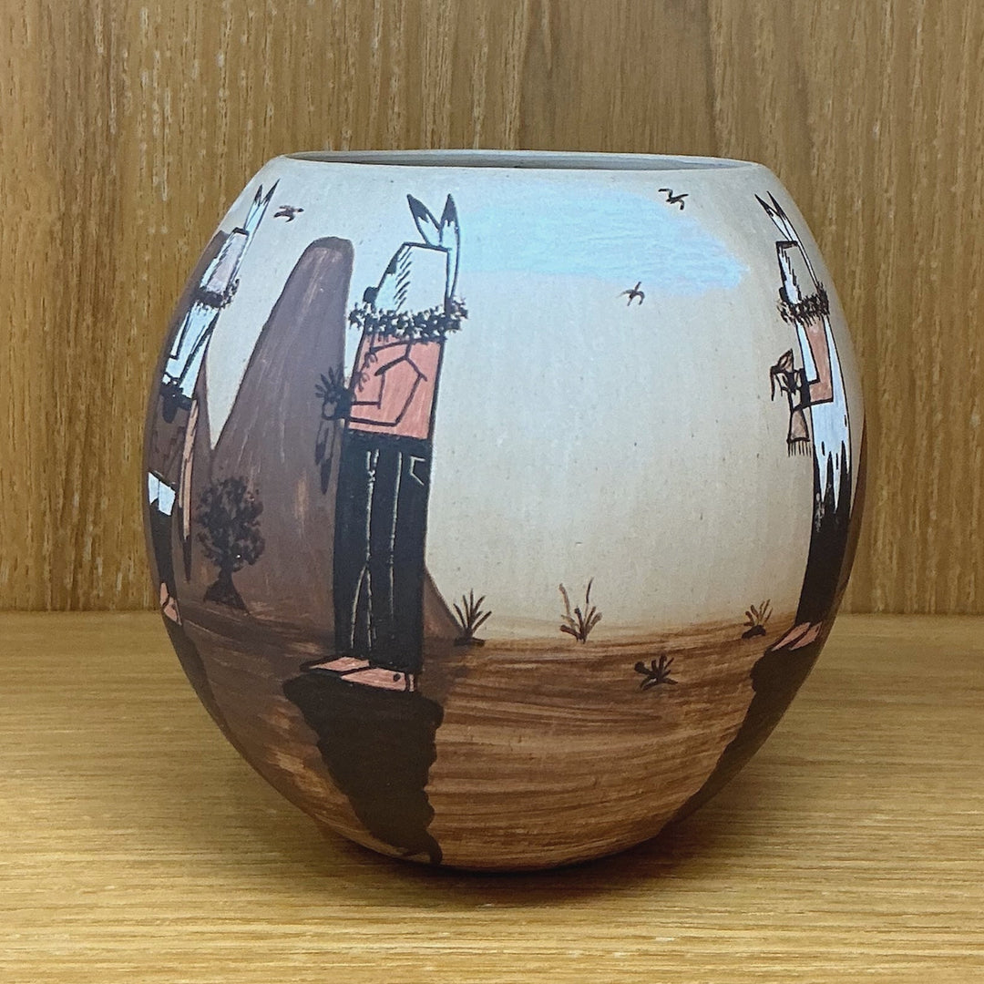 Small Navajo Ceremonial Dine Pot by Ida Sahmie