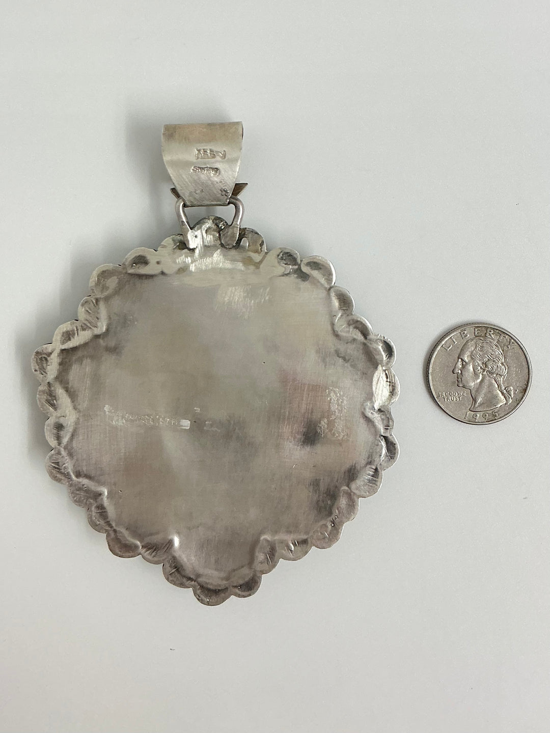 Large Royston Turquoise Floral Pendant