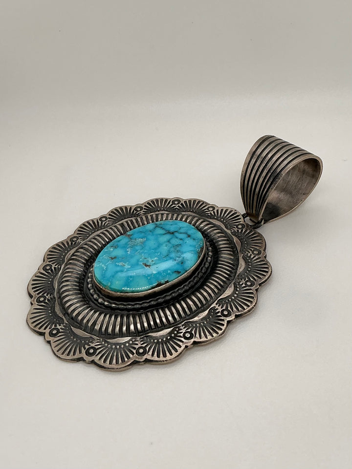Pawn Navajo Kingman Turquoise Pendant