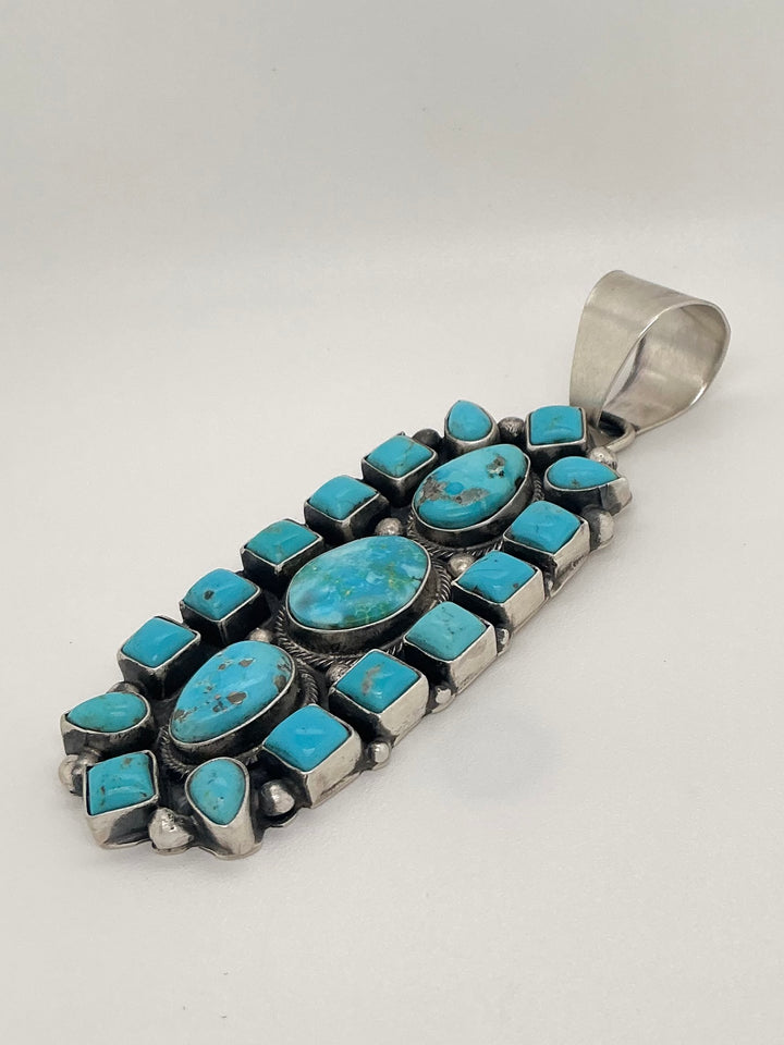 Navajo Kingman Turquoise Long Pendant