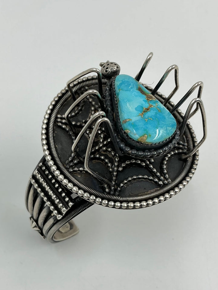 Vintage/Pawn Kingman Turquoise Spider Cuff Bracelet