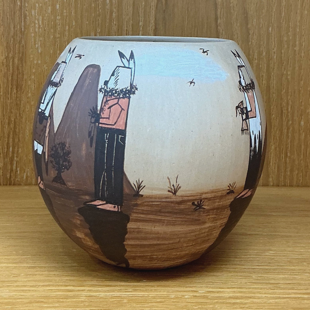 Small Navajo Ceremonial Dine Pot by Ida Sahmie