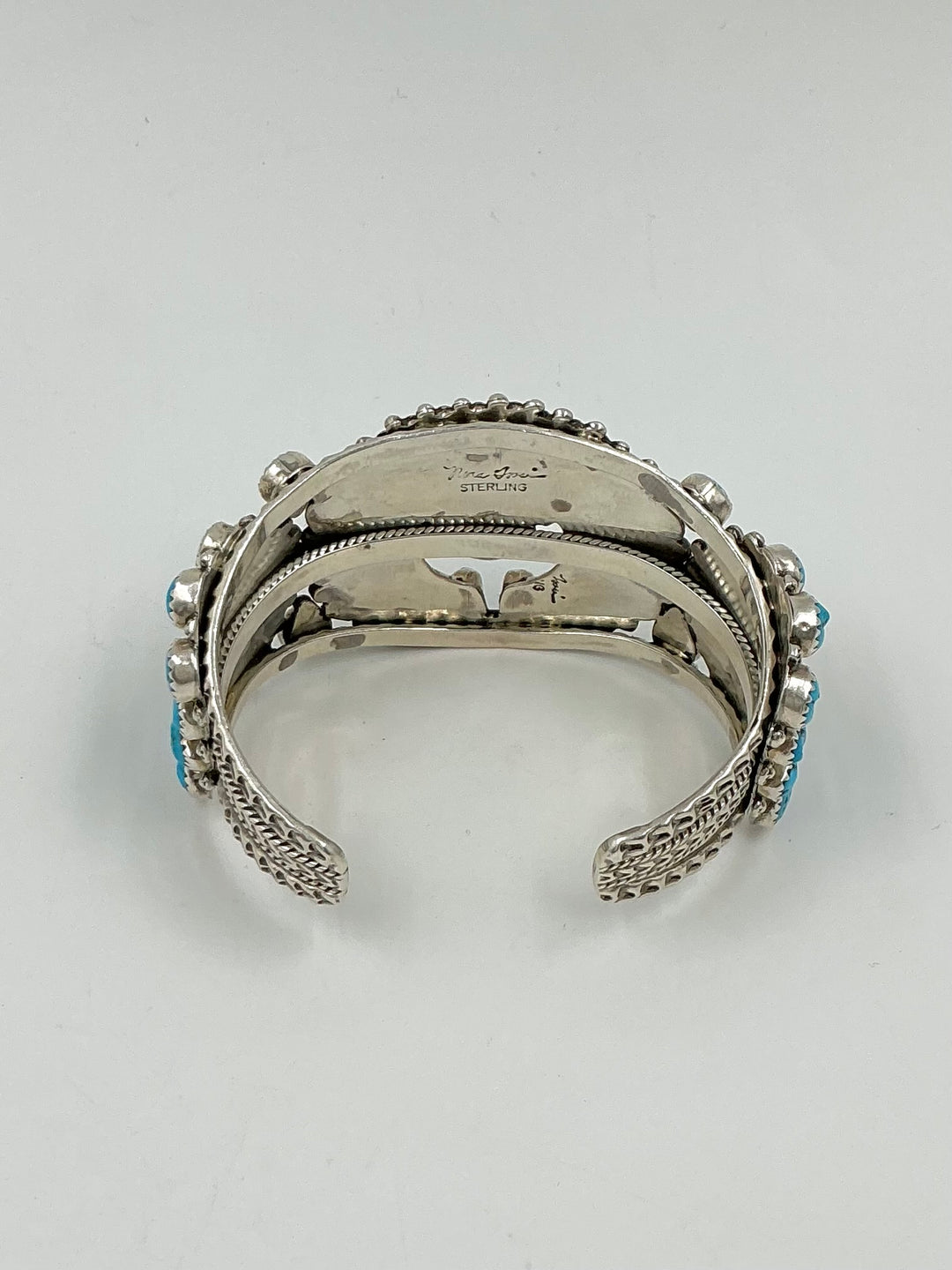 Navajo Pawn Sleeping Beauty Turquoise Naja Cuff Bracelet