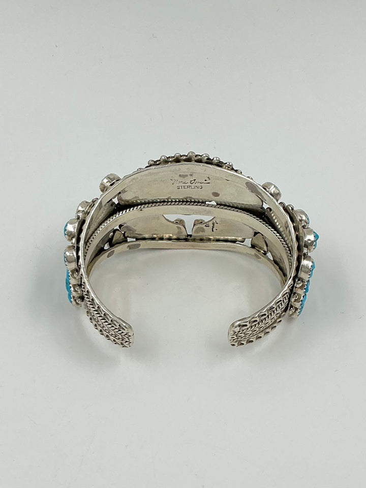 Navajo Pawn Sleeping Beauty Turquoise Naja Cuff Bracelet