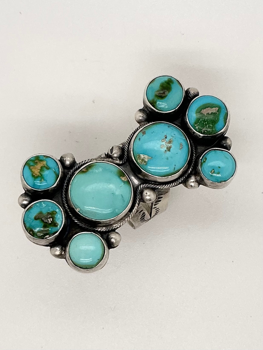 Navajo Sonoran Gold Turquoise Hourglass Ring