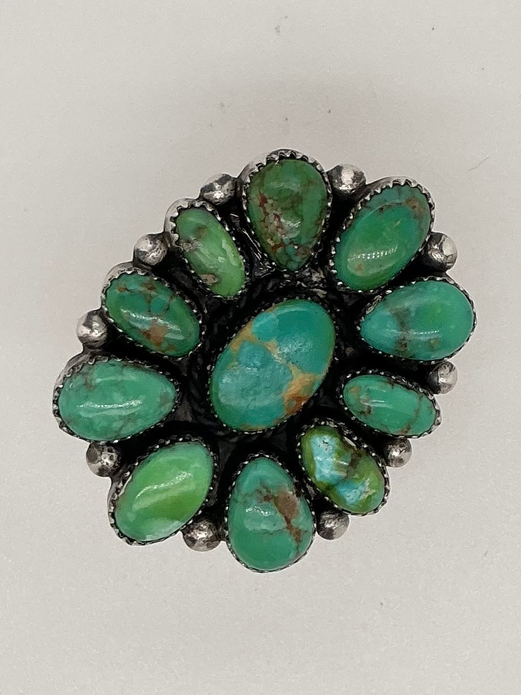 Navajo Sonoran Gold Flower Ring Adjustable
