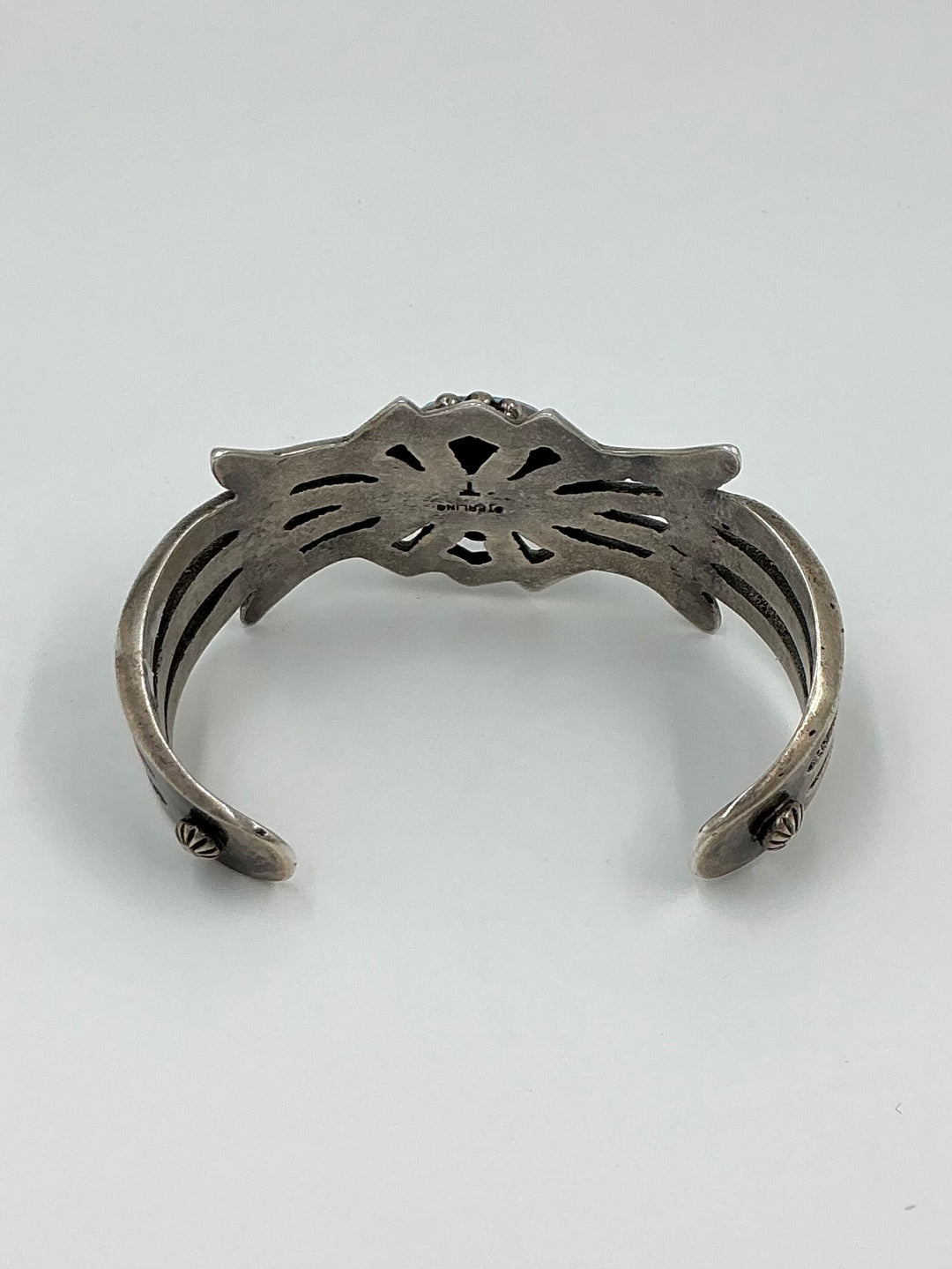 Vintage Spiderweb Kingman Turquoise Cuff Bracelet