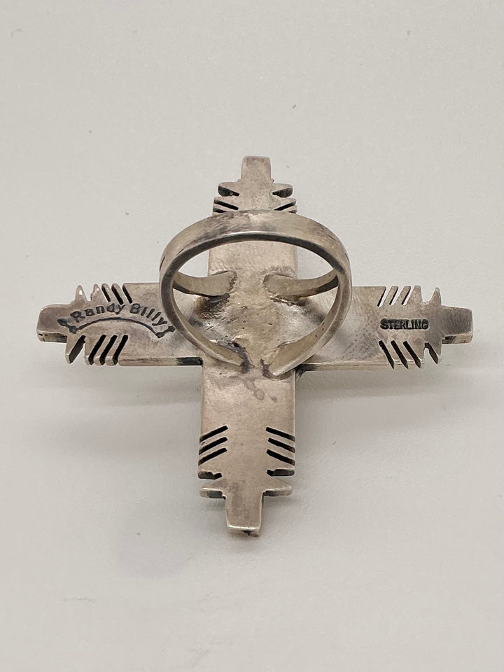 Sonoran Gold Turquoise Navajo Zia Symbol Ring