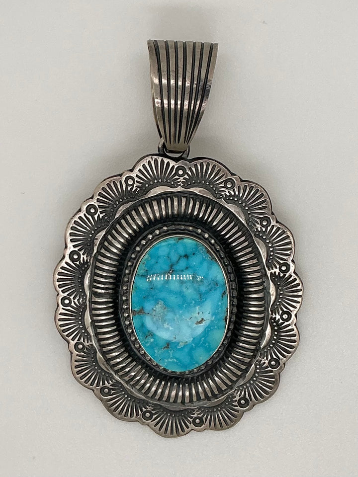 Pawn Navajo Kingman Turquoise Pendant