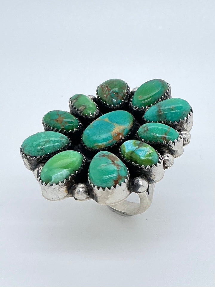 Navajo Sonoran Gold Flower Ring Adjustable