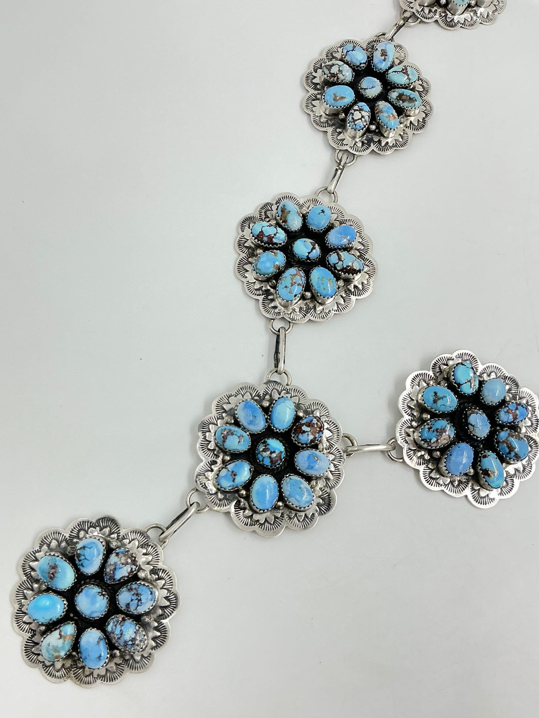 Navajo Golden Hills Turquoise Large Lariat Necklace