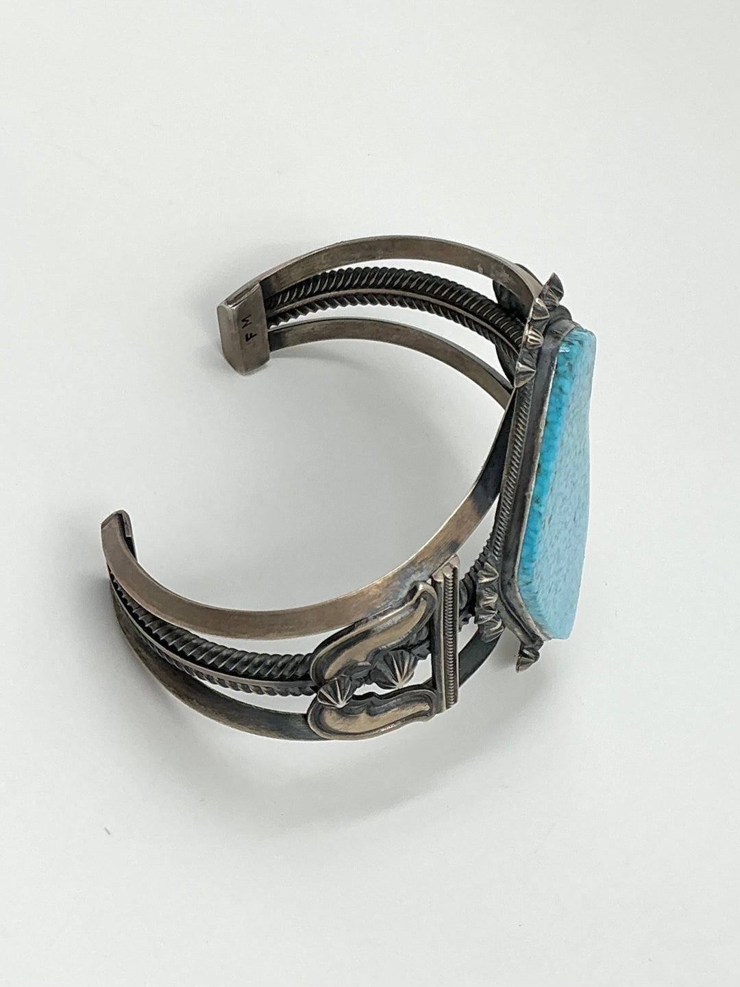 Vintage Spider Web Kingman Turquoise Cuff Bracelet