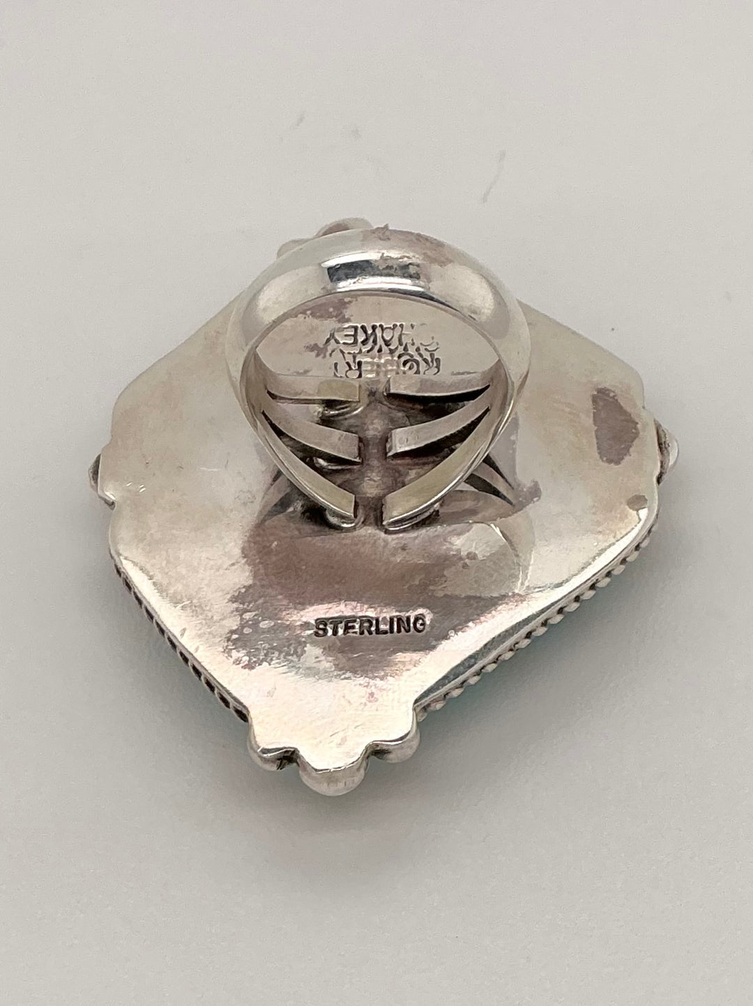 Kingman Turquoise Triangles Ring