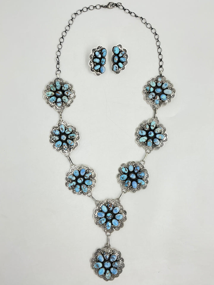 Navajo Golden Hills Turquoise Large Lariat Necklace