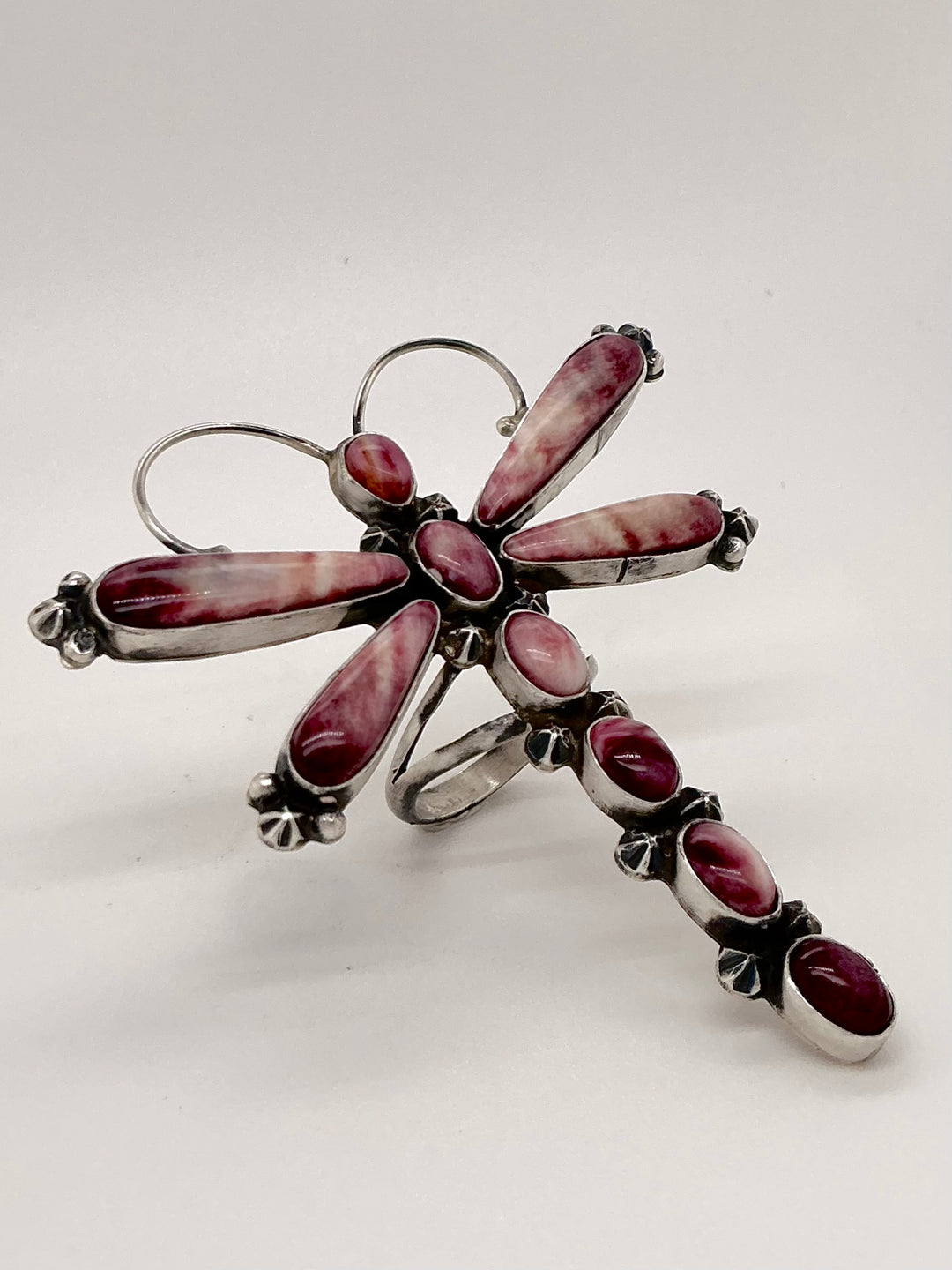 Purple Spiny Oyster Dragonfly Ring