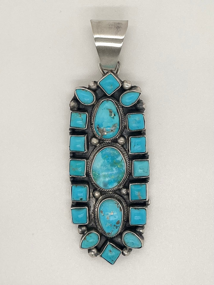 Navajo Kingman Turquoise Long Pendant
