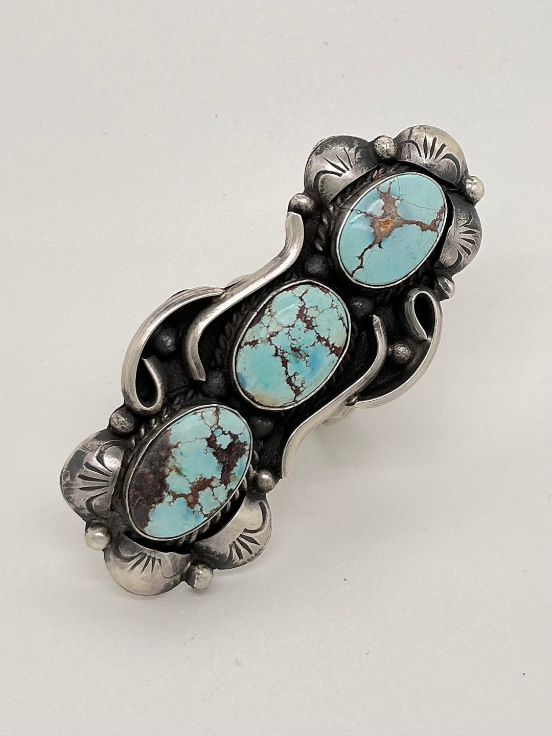 Navajo Golden Hills Turquoise Long Ring