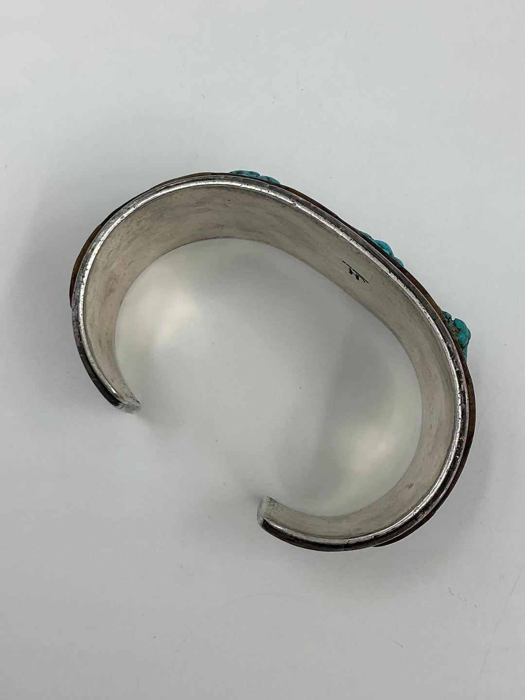 Vintage/Pawn Wood Outline Kingman Turquoise Cuff