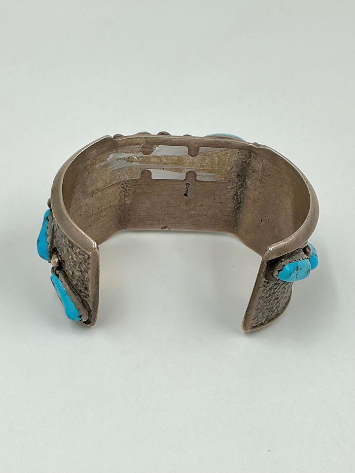 Vintage Navajo Multi-Stone Sleeping Beauty Turquoise Cuff Bracelet