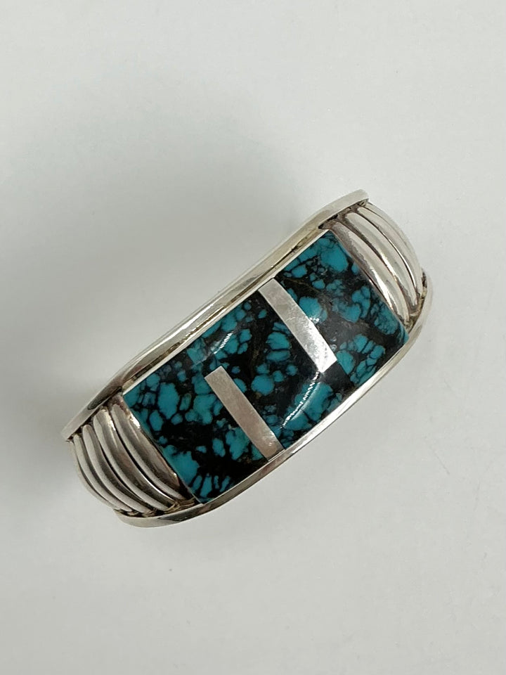 Vintage Inlaid Turquoise Cuff Bracelet
