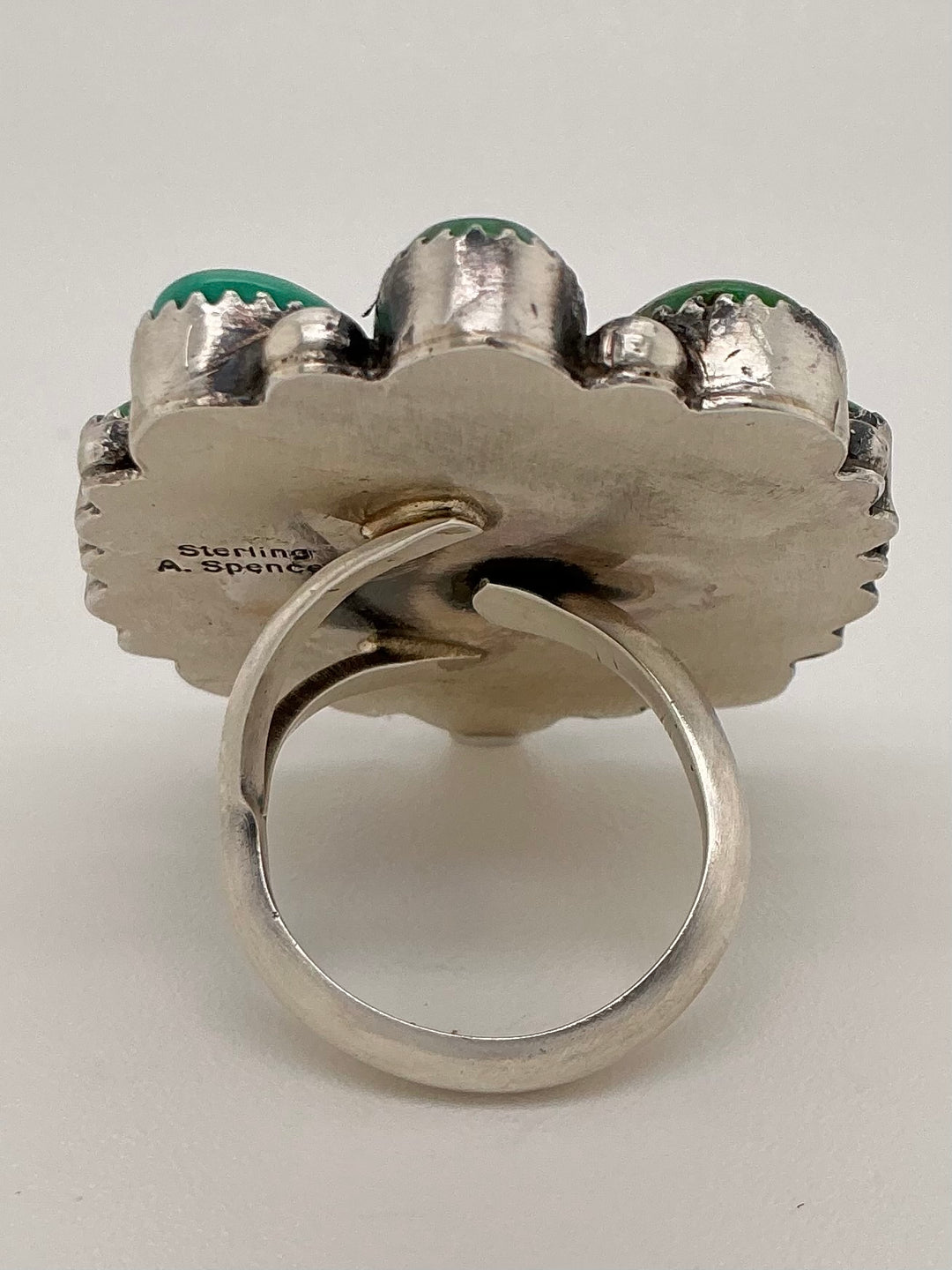 Navajo Sonoran Gold Flower Ring Adjustable