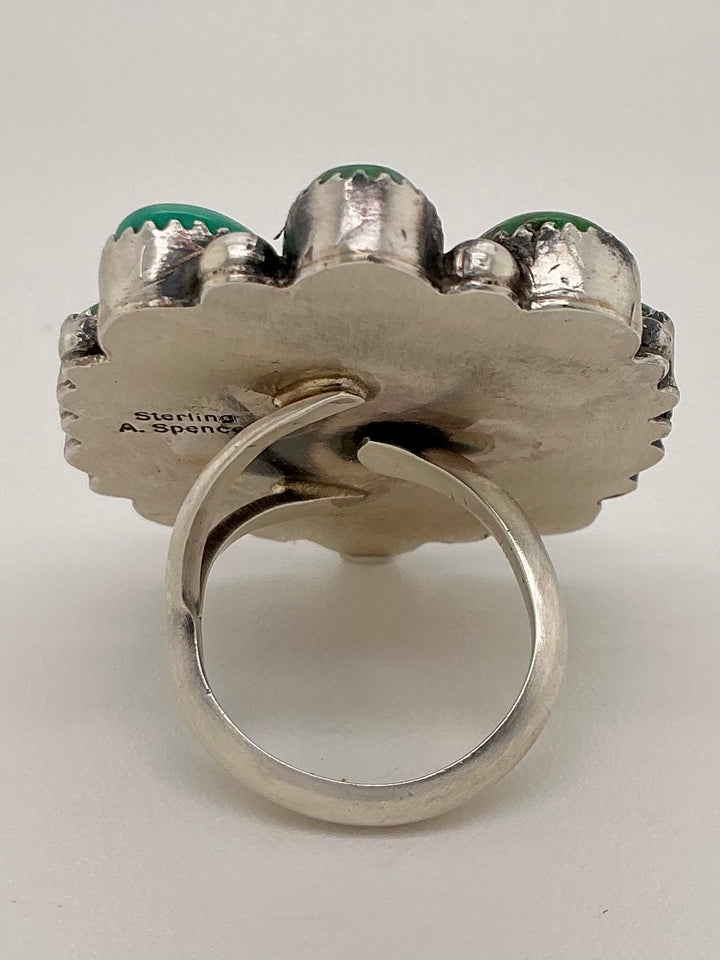 Navajo Sonoran Gold Flower Ring Adjustable