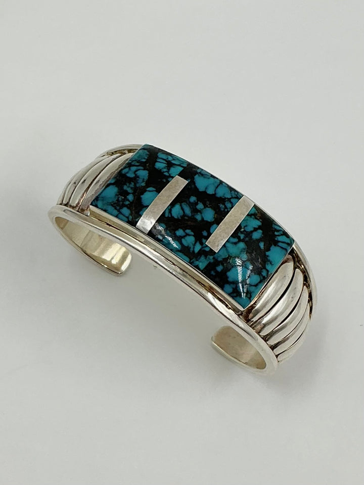 Vintage Inlaid Turquoise Cuff Bracelet
