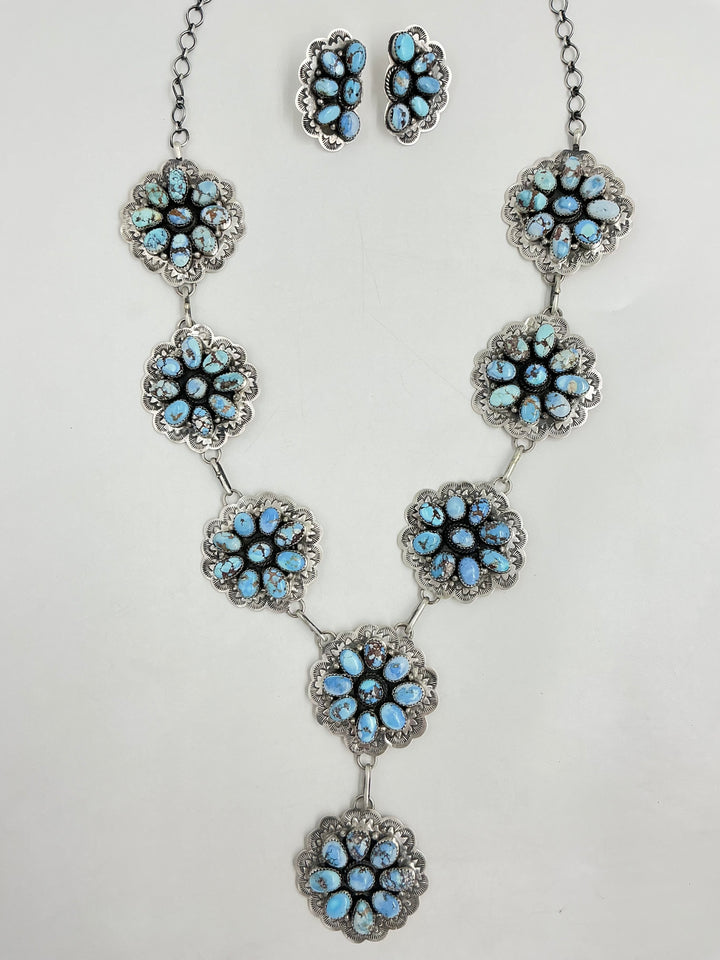 Navajo Golden Hills Turquoise Large Lariat Necklace